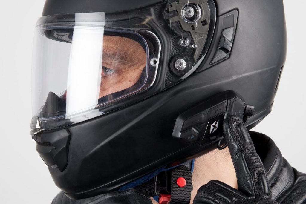 Intercom instalado casco moto