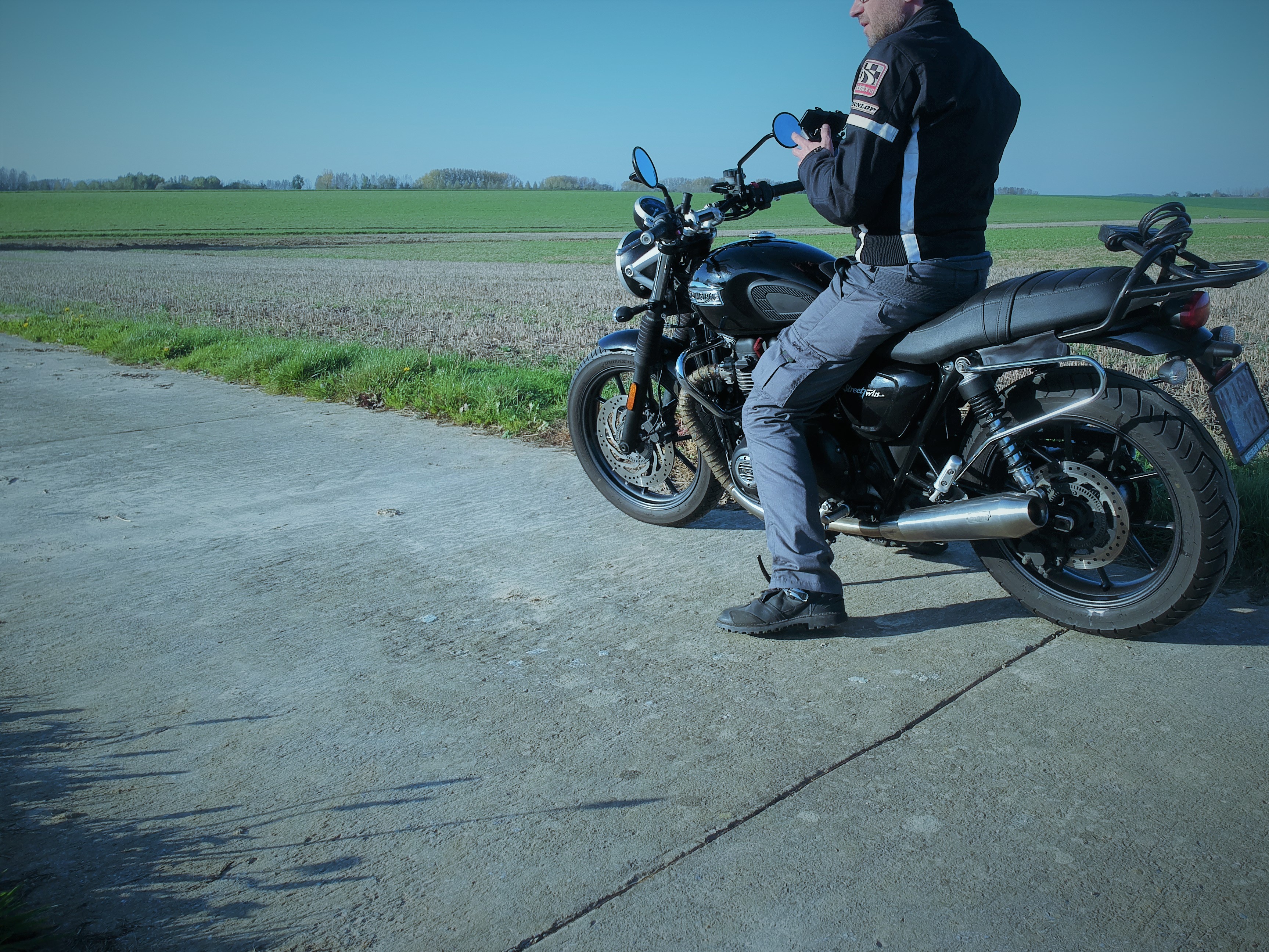 Demonio ley tugurio Prueba: Pantalón cargo textil para moto DXR Rust